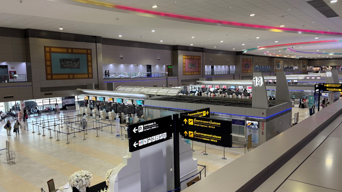 Departure hall of Terminal 2, Don Muang Airport.